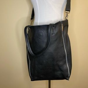 Black Italian Leather Vera Pelle Bag